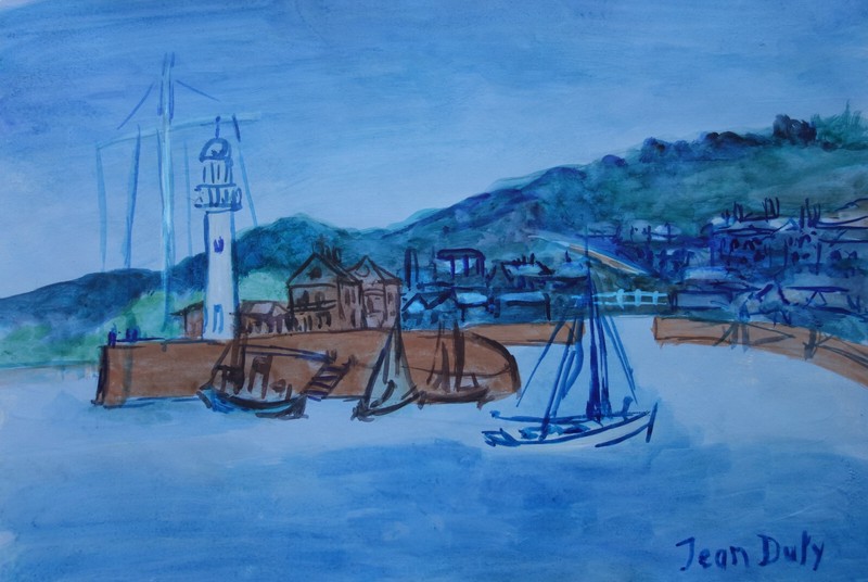 Rare unique Fauvist landscape painting, signed Jean Dufy