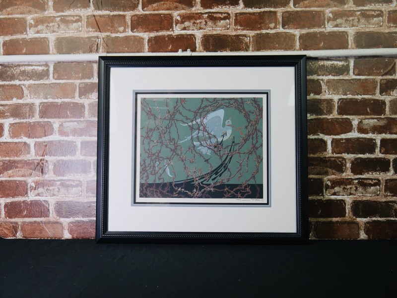 Birds With Barbed Wire Maurice Noble Fine Art Print gallery