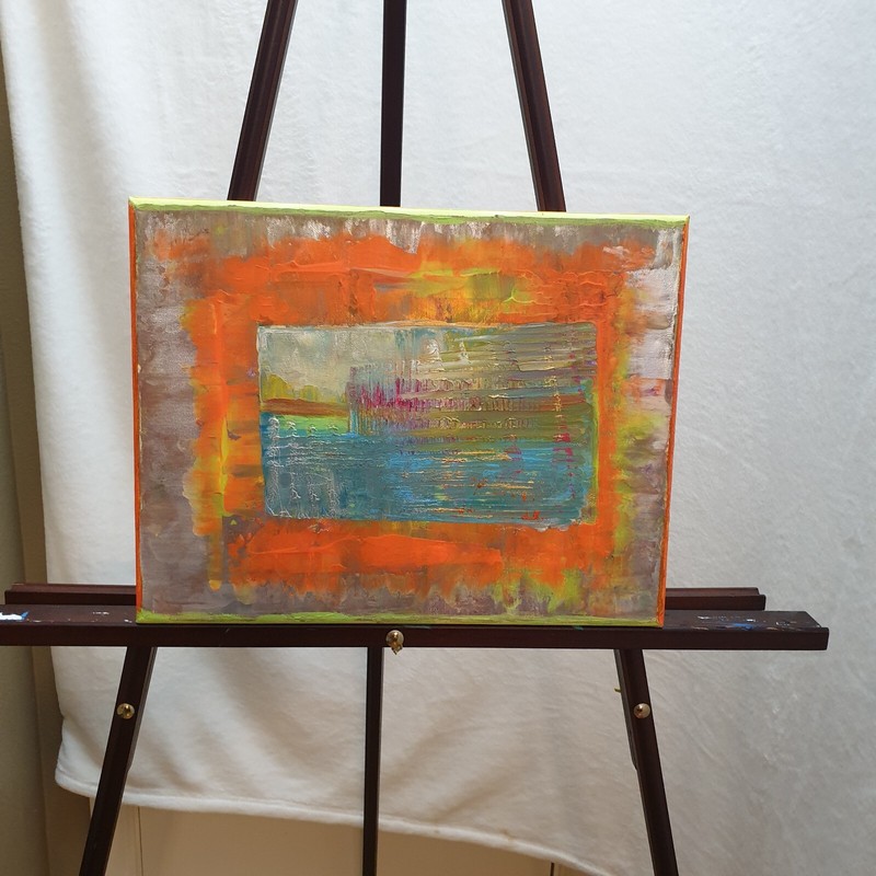 Epic Modern Colorful Original Abstract (See Video) Acrylic Painting Canvas 11x14 gallery