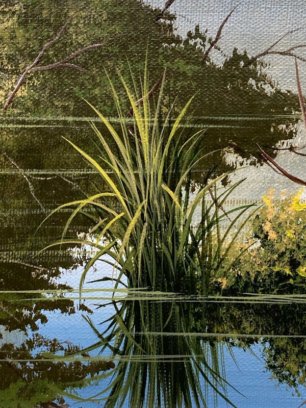 Original Ben W. Essenburg "Great Blue Heron" Signed Acrylic Painting gallery