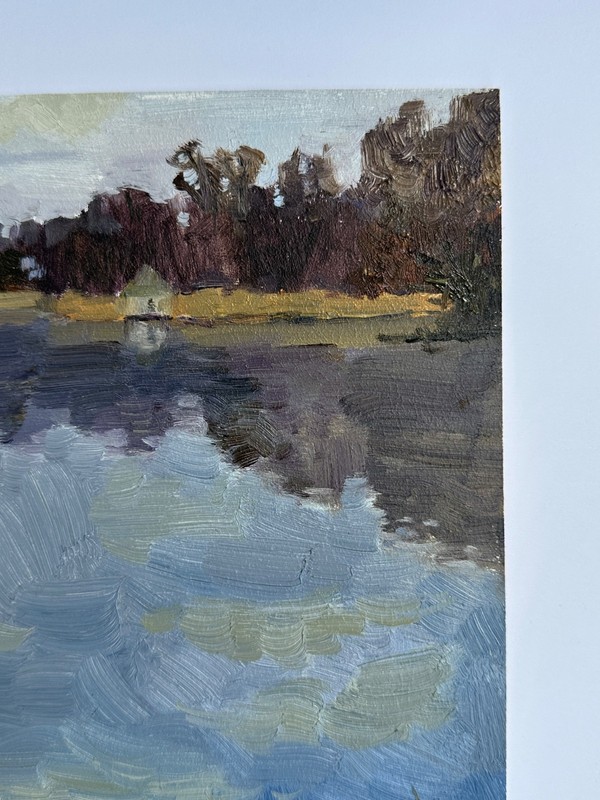LANDSCAPE ORIGINAL PAINTING Impressionism Art Oil | Plein air | etude 10*8 in gallery