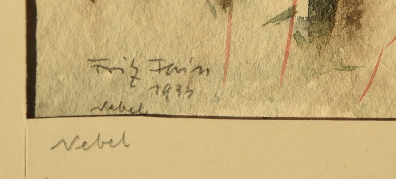 Fritz Faiss 1905-1981 Furtwangen / Aquarell 1934 "Nebel" Dießen am Ammersee gallery