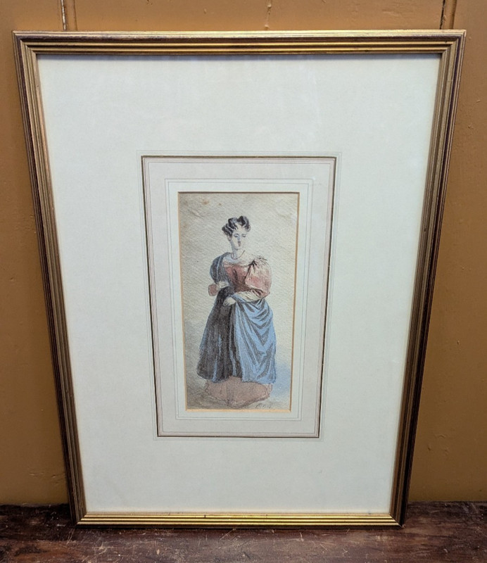 Richard Parkes rp Bonington The Actress Watercolor, 1820s John Frederick Tayler