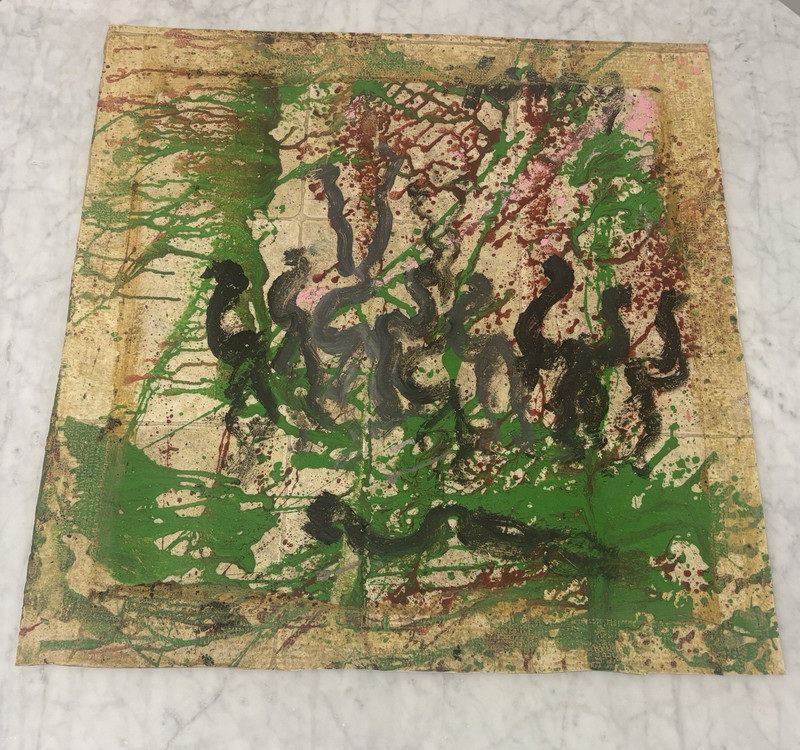 Purvis Young , Original Abstract Expressionism OOAK Painting, Unframed.