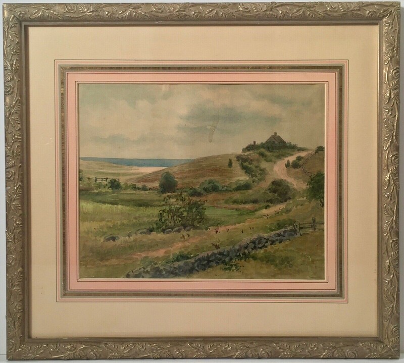 Listed British Artist Henry Charles Brewer (1866-1943) Watercolor Painting
