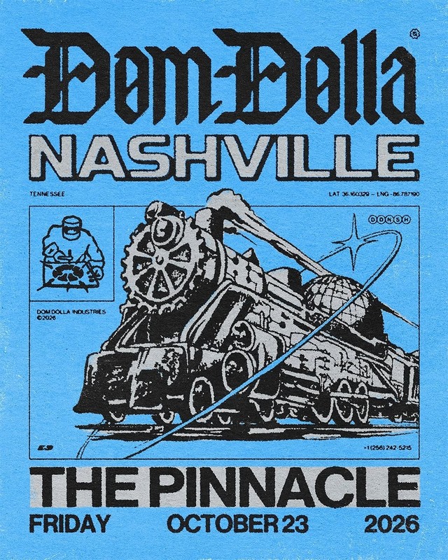 Dom Dolla Poster Nashville TN 2026 The Pinnacle Concert Music Wall Art Print