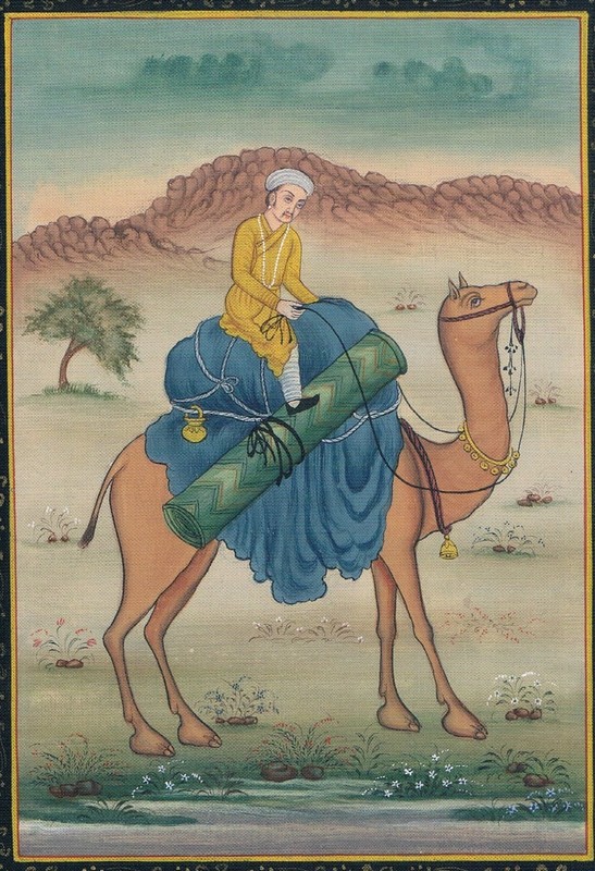 Mughal Miniature Painting A Man With Camel Riding6.5x8 " gallery