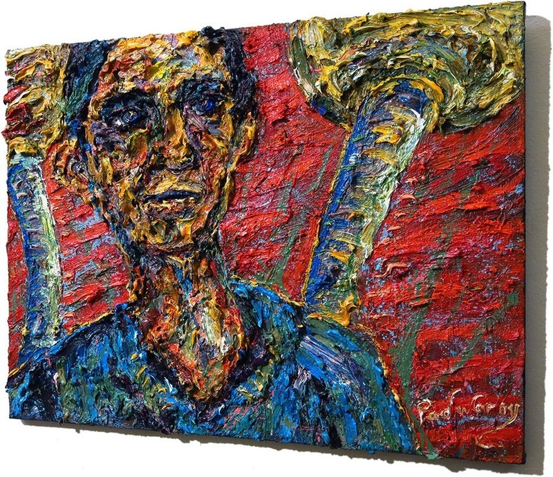 24x18" MODERN ORIGINAL OIL█PAINTING█VINTAGE IMPRESSIONIST█ART SIGNED ABSTRACT A gallery