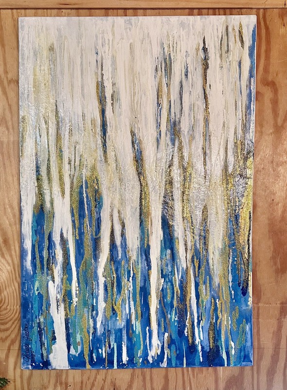 Abstract Original Acrylic Painting Signed by Artist