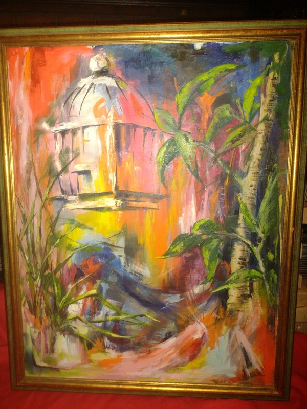 24 3/4" X 31" Inches Oil On Canvas Signed B.Ryeger? gallery