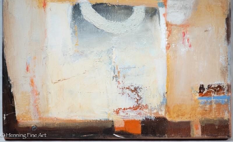 Beautiful Abstract Expressionist Oil Painting Browns & Neutrals, Signed Verso gallery