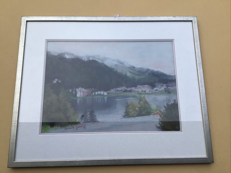 Norma Young St Moritz Pastel Framed Artwork