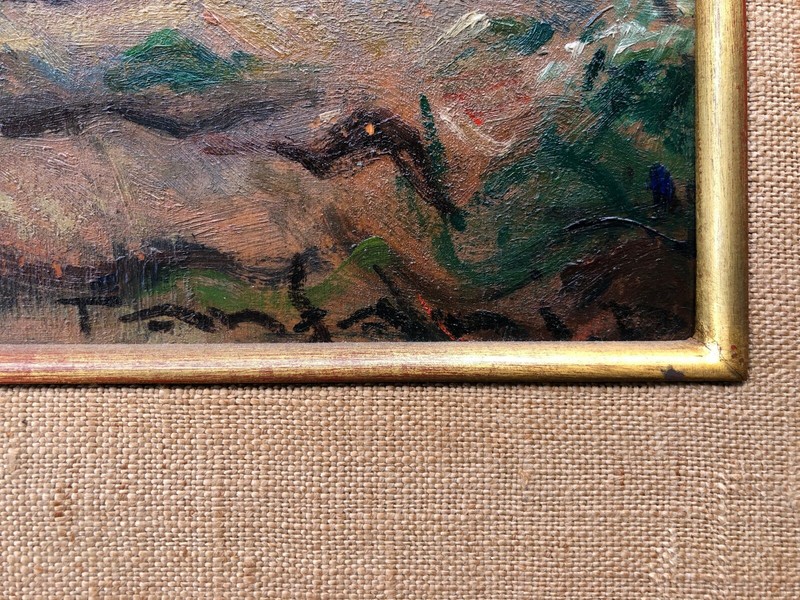 VINTAGE, DESIDERIO TANFANI (Italian,1897-1977) ORIGINAL OIL PAINTING ON PANEL gallery