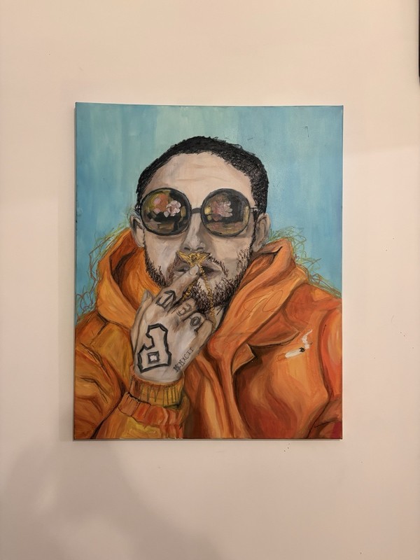 Original Contemporary Portrait Painting Urban Street Art Rapper Tribute 24×30
