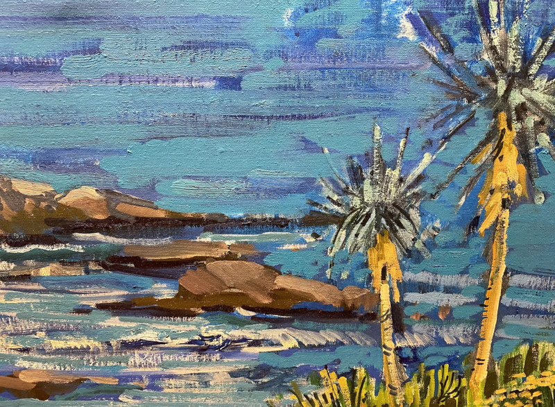 Vincent Farrell Large Coastal Landscape Oil Painting of Laguna Beach CA gallery