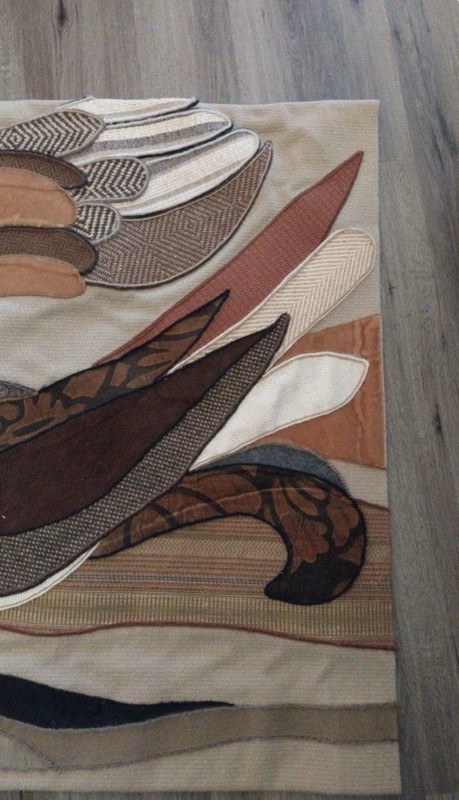 Helen Weber Fiber Art Dove Textile With COE Number 39/100 gallery