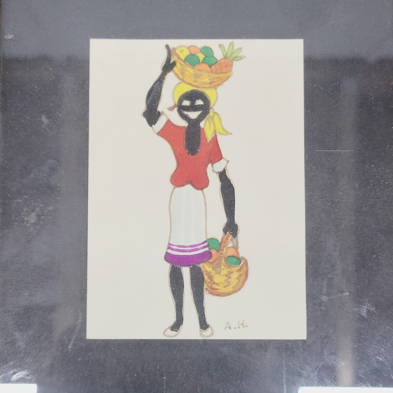 Small Jamaican Folk Art Painting 5" x 6" gallery
