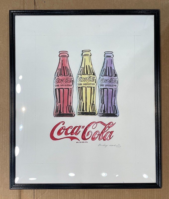 Andy Warhol Painting , COKE bottles Painting – Pop Art