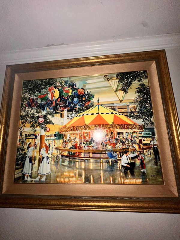 Ruth Mayer South Coast Plaza Hand Signed Oil Paining