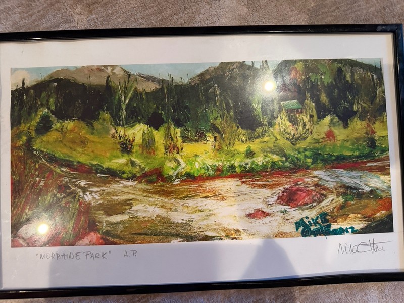 Michael Otte Original Watercolor Painting”Morraine Park”Signed Framed AP 14”x9”