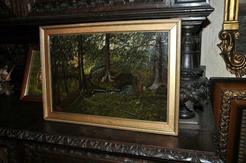 19th Century American » Forrest study » By Artist N. F. Stickney
