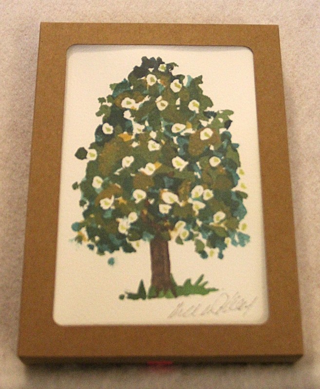 5 Original Watercolors Florida Trees 5 x 7 Signed With Envelopes in Kit 99