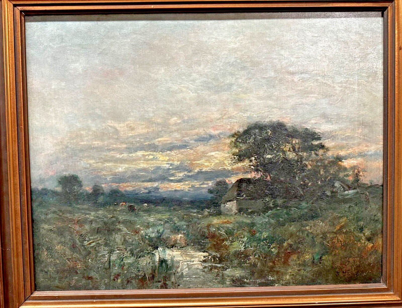 Beautiful Painting "Landscape with Creek" By Jules Dupre gallery