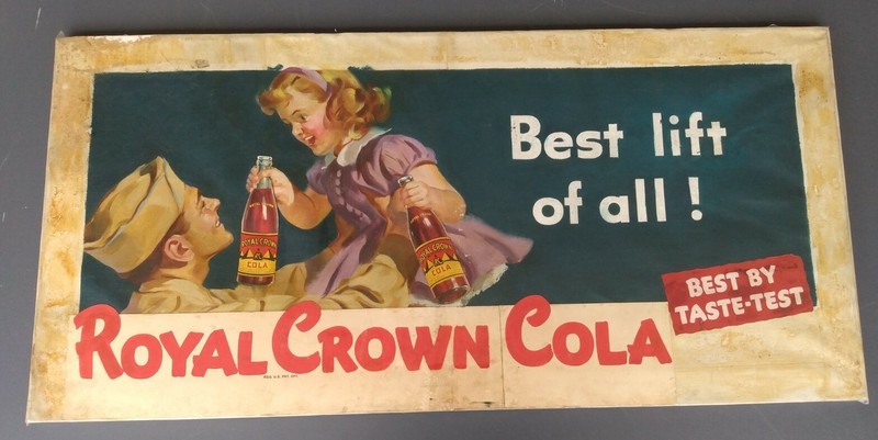 ROYAL CROWN COLA- ORIGINAL ILLUSTRATION PAINTING -FREDERICK SANDS BRUNNER- 1943