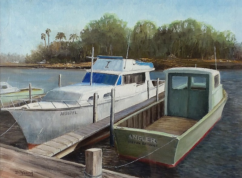 Original Framed Oil Painting ‘Tarpon Bayou’ by Pennsylvania Artist DAVID YOUNG