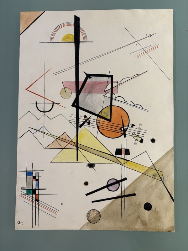 Wassily Kandinsky ORIGINAL Watercolor/Pen On Paper 11″ X 17″