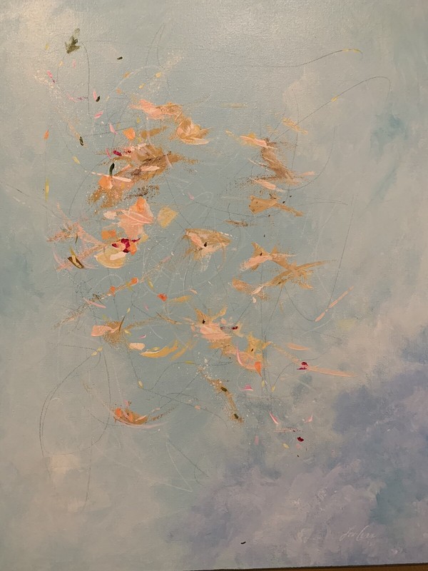 OOAK Original Abstract Acrylic Painting Art 24 X 30 Light Serene Lou-Ann Couch