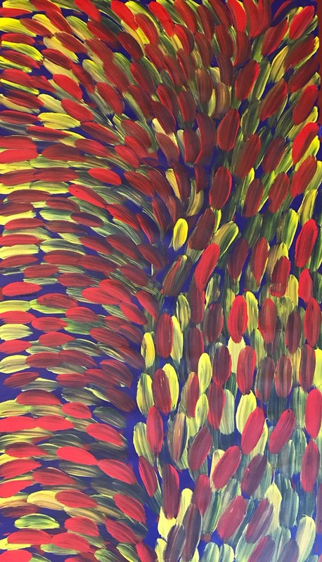 Gloria Petyarre Large GORGEOUS PAINTING Top Aboriginal Art, Leaf Dreaming