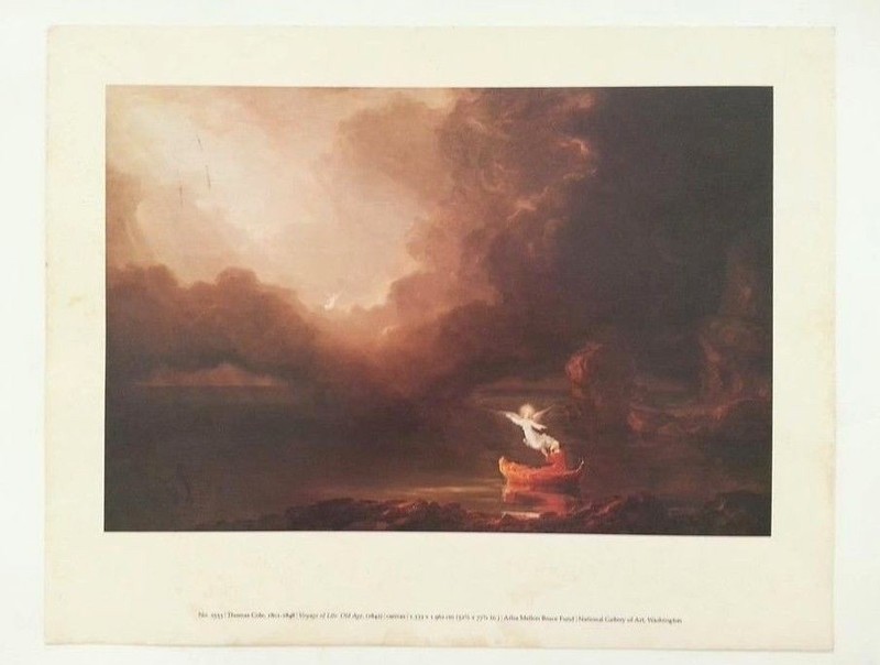 VINTAGE THOMAS COLE VOYAGE OF LIFE OLD AGE 1842 NATIONAL GALLERY OF ART PRINT