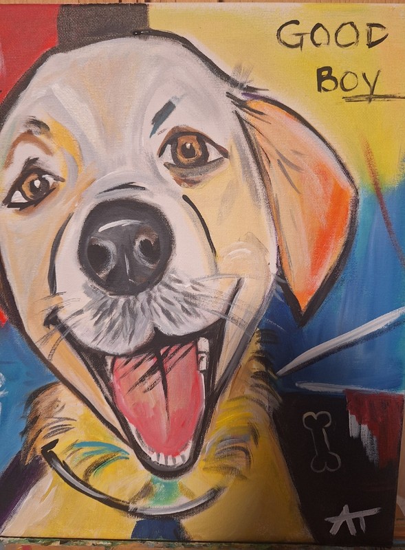 Neo Expressionism Original Artwork On Canvas 14x14 gallery