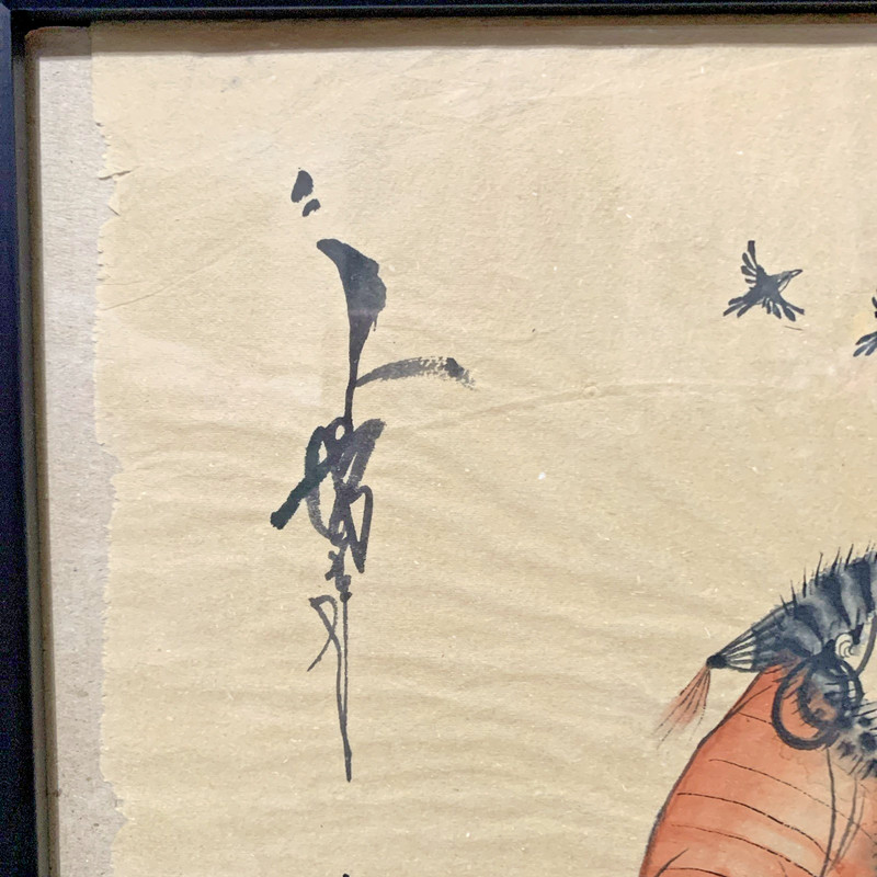 Inner Mongolian Mounted Warrior Ink Painting Horse Mongolian Calligraphy Signed gallery