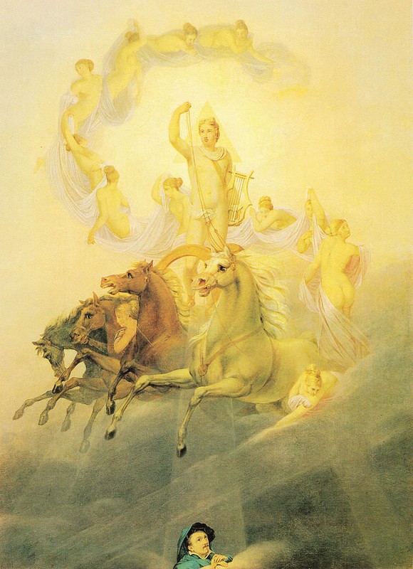 perfect 24×36 oil painting handpainted on canvas «apollo with the hours «N12506