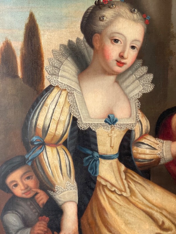 18th CENTURY OLD MASTER PAINTING PORTRAIT of THE FORTUNE TELLER MASTERPIECE Oil gallery
