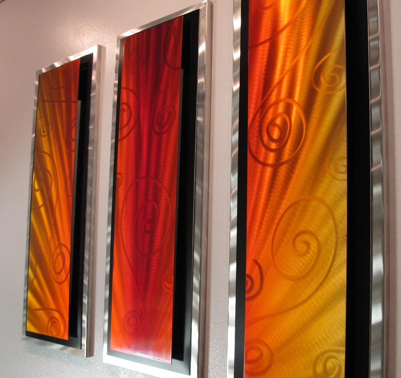 Modern Abstract Metal Wall Art Painting Sculpture Decor