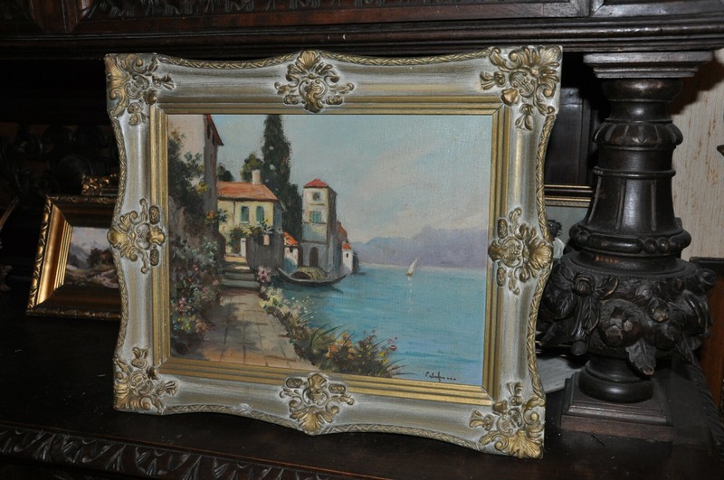 Listed John Califano (1862-1946 ) Italian Coast View Impressionist