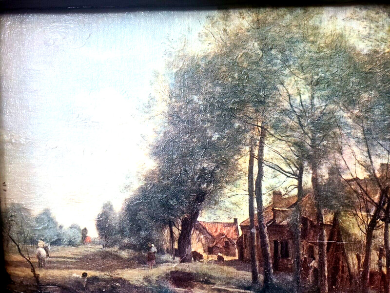 COROT «ROAD TO SIN LE NOBIE» ORIGINAL OIL ON CANVAS