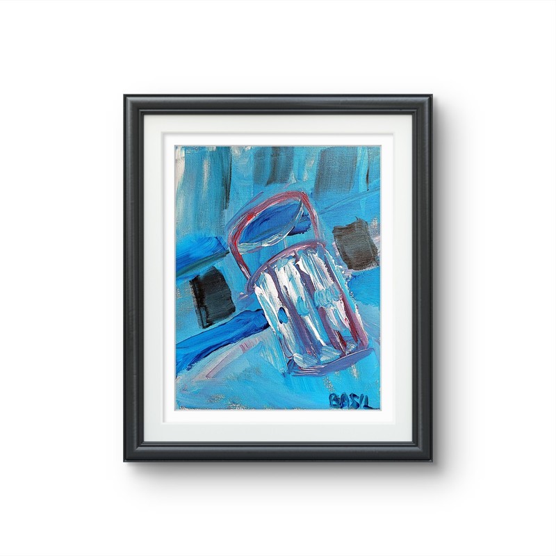 Musicians' Drinking Glass Neo Expressionism Original Artwork on Canvas gallery