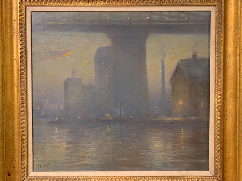 Eliot Candee Clark (1883-1980) American Impressionist Oil Painting New York City gallery