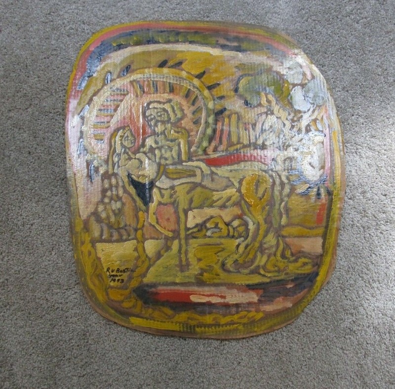 RUDOLPH V BOSTIC RUDY Painting Myth SERIES CENTAUR Savannah GA artist folk art gallery