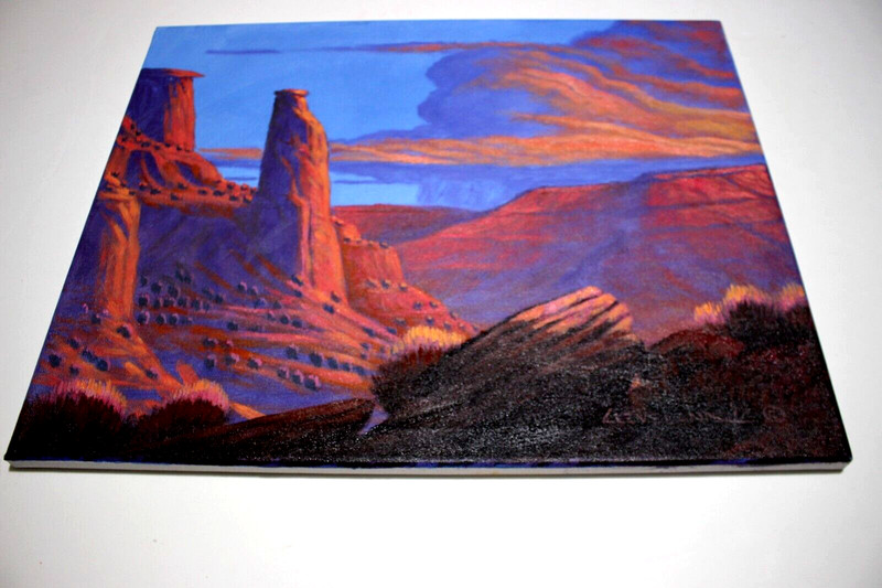 ROCKPOINT NEAR CHILE PAINTING ON CANVAS FRED CLEVELAND 20″ X 16″