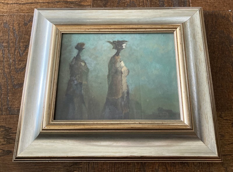 Ifj. Jeno Benedek Painting: Armyak 1995 – Hungarian Artist – Oil on Fiberboard