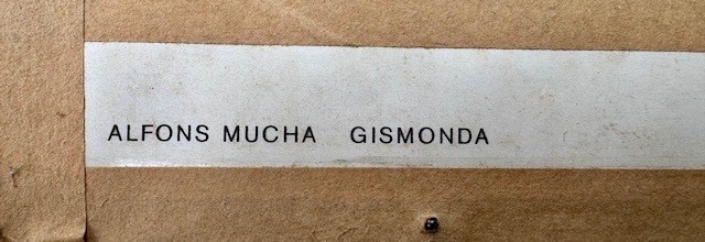Original Alfons Mucha Gismonda Painting, Signed, 1915, Oil, Litho, Framed gallery