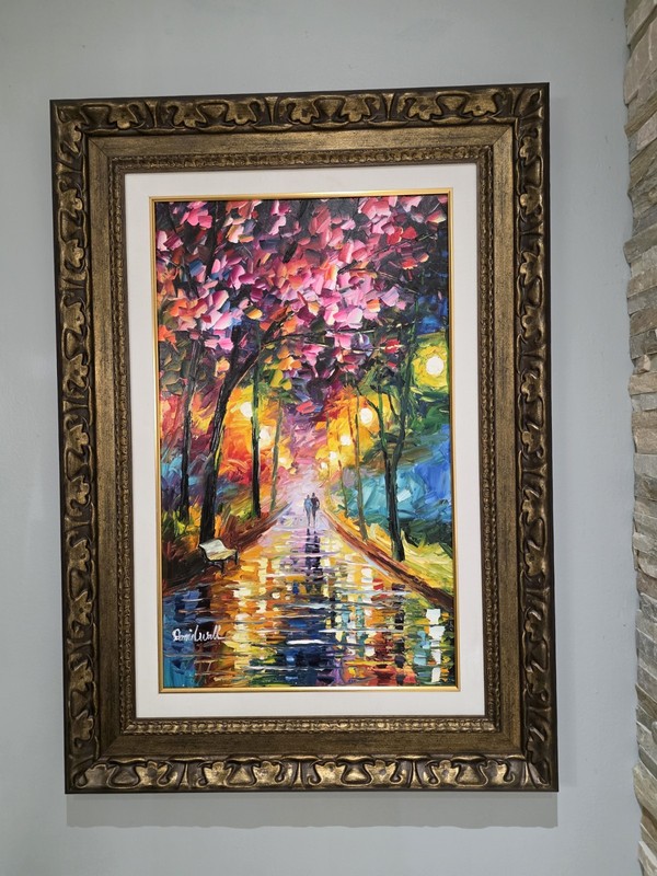DANIEL WALL Large OIL ORIGINAL Signed One of a Kind. In Person. BLOSSOM AT NIGHT