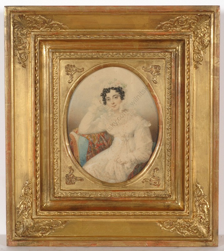Johann Nepomuk Ender (1793-1854) «Portrait of Lady Hatherton», watercolor (m)