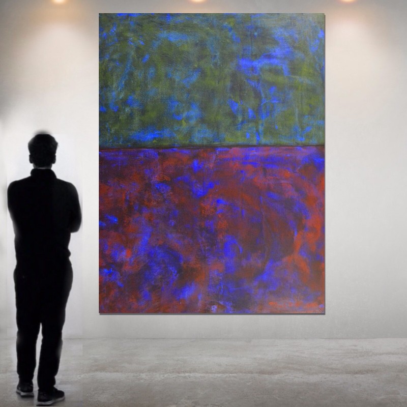 Mark Rothko inspired￼ Painting 81” X 62”Action Abstract,Modern, Extra Large