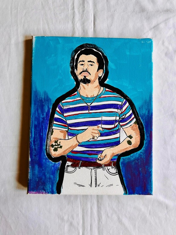 (2) Bad Bunny & DTMF Sapo Concho 14″ X 11″ Inch Canvas Art Paintings Puerto Rico